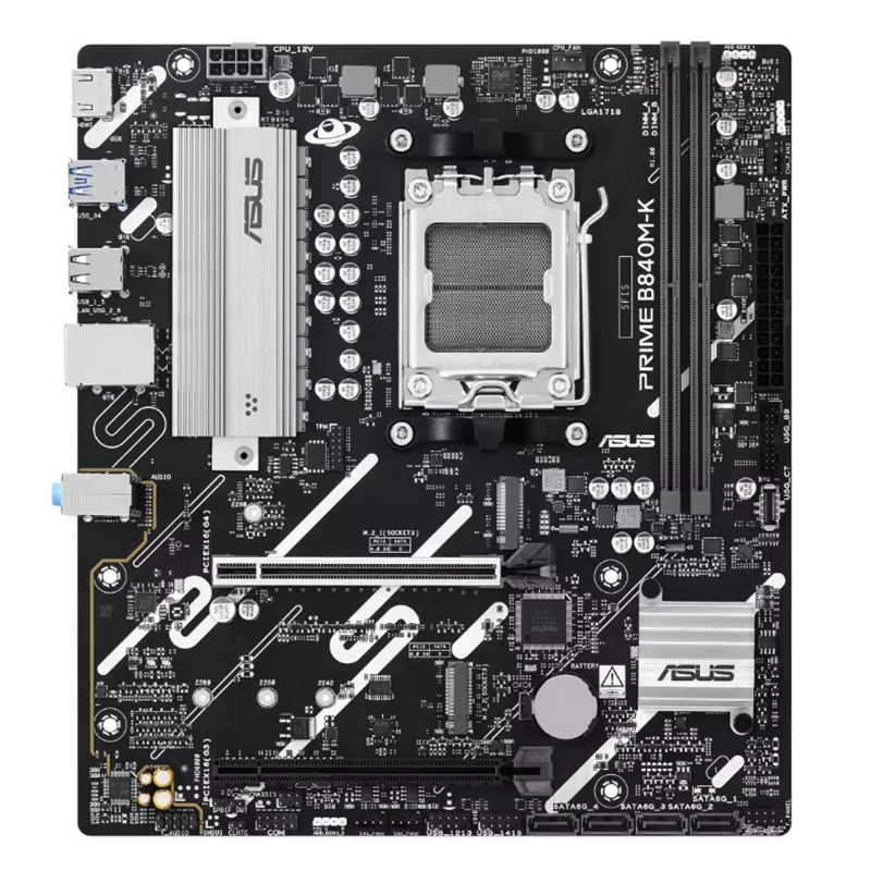 ASUS PRIME B840M-K DDR5 8000MHZ 1XHDMI 2XM.2 USB MATX AM5 (AMD AM5 9000/8000/7000 SERİLERİ İLE UYUMLU) - görsel 2