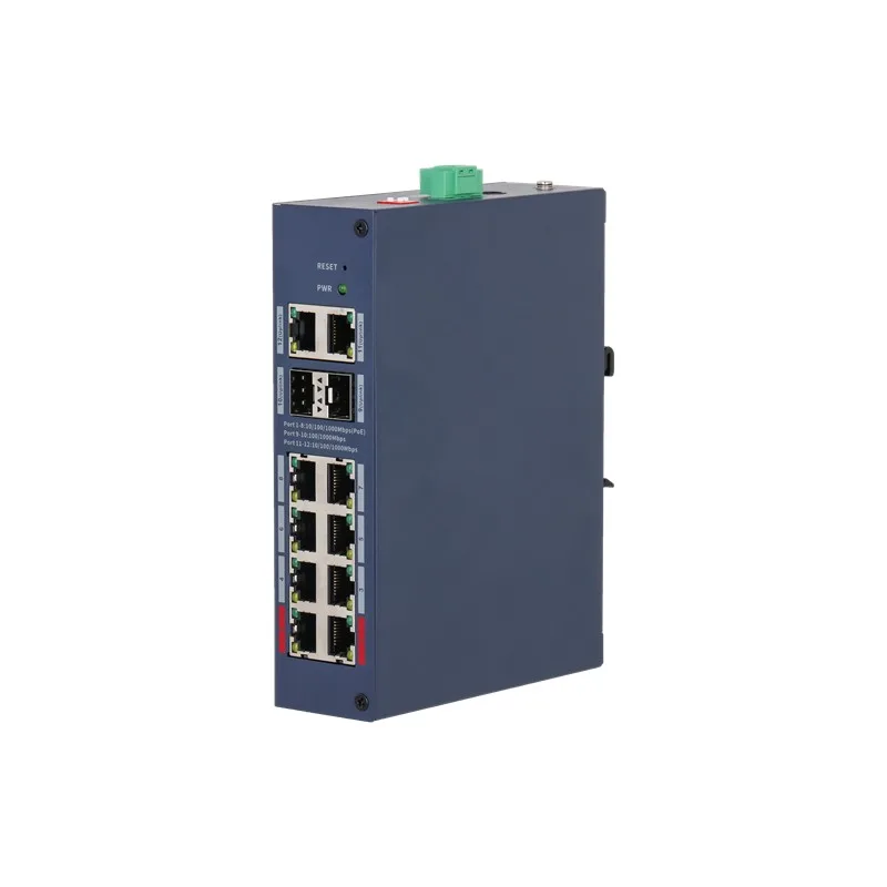 DAHUA CHS4212-8GT-110 8 PORT GIGABIT+2PORT 1GB SFP/2PORT RJ45 UPLINK CLOUD YÖNETİLEBİLİR ENDÜSTRİYEL 110W POE SWITCH