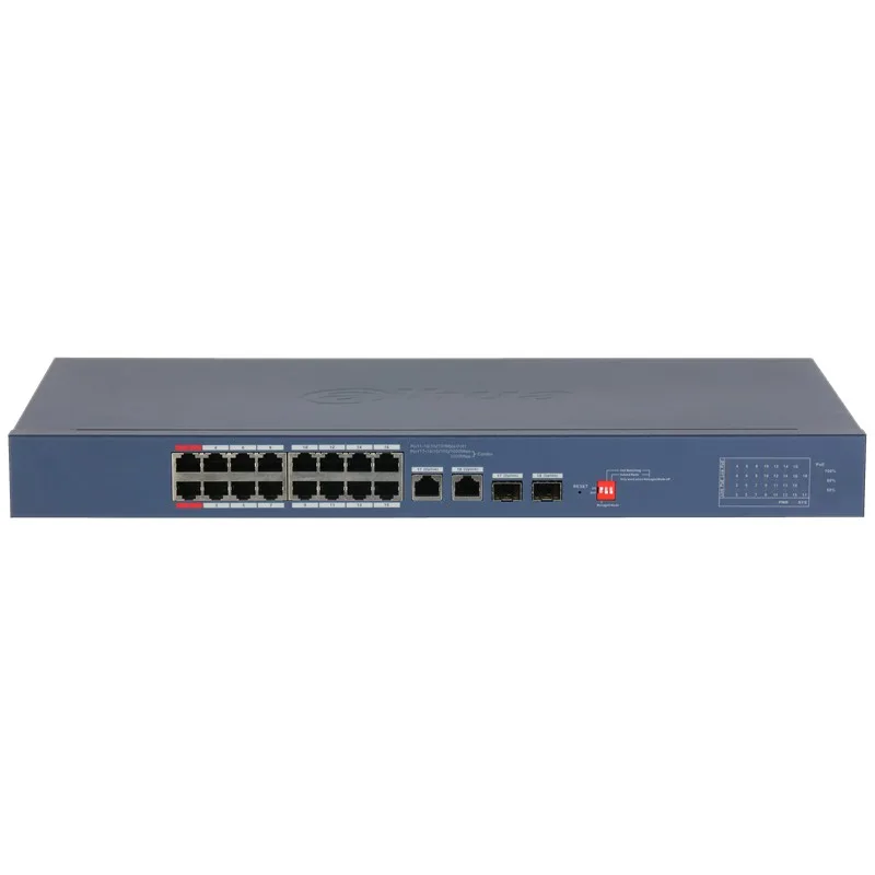 DAHUA CS4218-16ET-240 16 PORT 10/100 + 2X GB RJ45/2X1GB SFP UPLINK CLOUD YÖNETİLEBİLİR 240W POE RACKMOUNT SWITCH - görsel 2