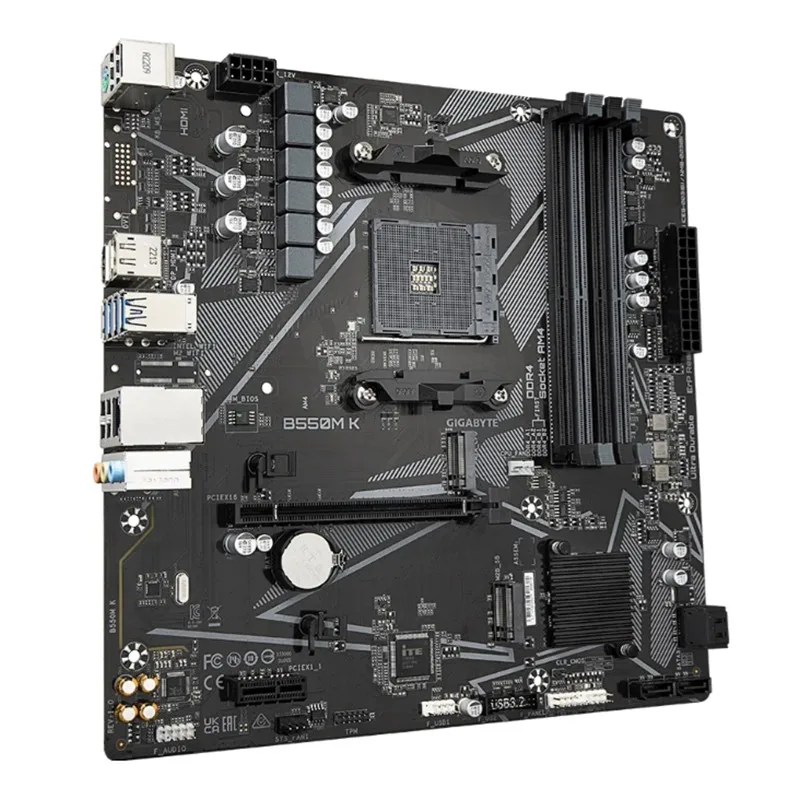 GIGABYTE B550M K DDR4 4733MHZ 1XHDMI 1XDP 1XM.2 MATX AM4 (AMD AM4 5000/5000G/4000G/3000/3000G SERİLERİ İLE UYUMLU) - görsel 3