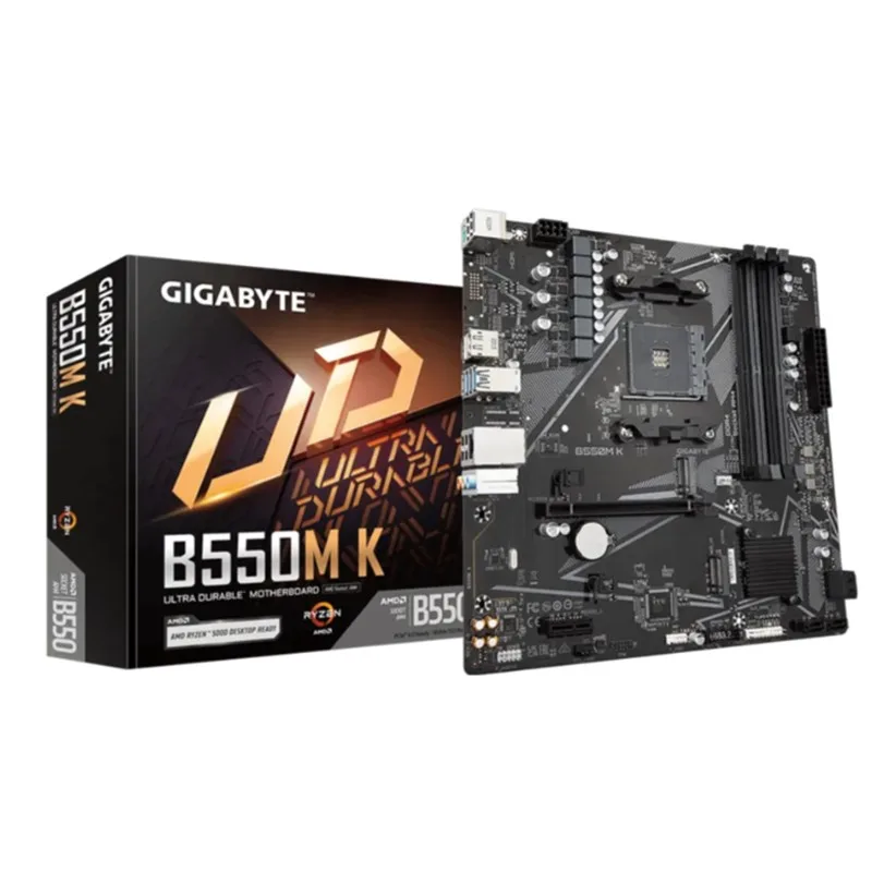 GIGABYTE B550M K DDR4 4733MHZ 1XHDMI 1XDP 1XM.2 MATX AM4 (AMD AM4 5000/5000G/4000G/3000/3000G SERİLERİ İLE UYUMLU)