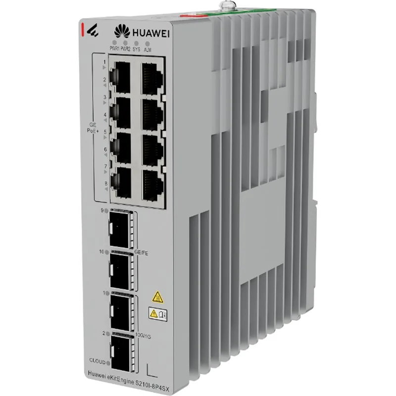 HUAWEI EKITENGINE S210I-8P4SX 8 PORT GIGABIT+2X2.5GB 2X10G SFP+ CLOUD YÖNETİLEBİLİR L2+ ENDÜSTRİYEL 240W POE SWITCH - görsel 2