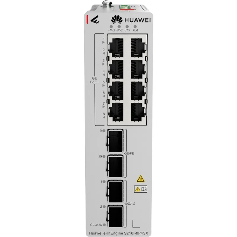 HUAWEI EKITENGINE S210I-8P4SX 8 PORT GIGABIT+2X2.5GB 2X10G SFP+ CLOUD YÖNETİLEBİLİR L2+ ENDÜSTRİYEL 240W POE SWITCH - görsel 3