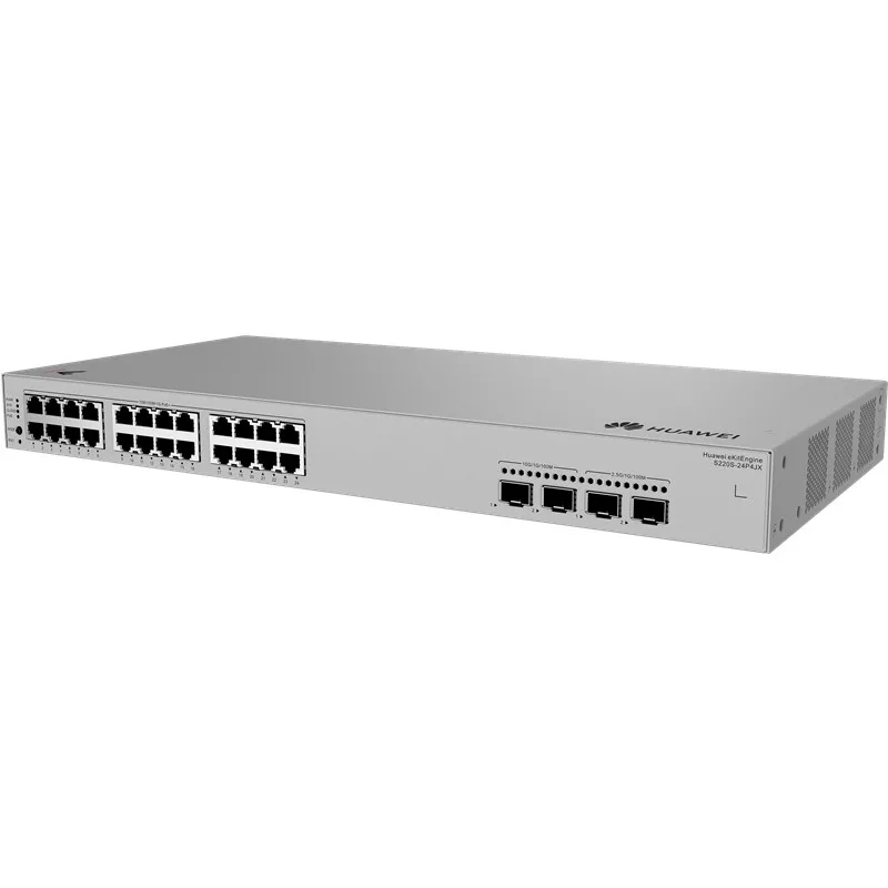 HUAWEI EKITENGINE S220S-24LP4JX 24 PORT GIGABIT+2X2.5GB 2X10G SFP+ YÖNETİLEBİLİR L3 195W POE RACKMOUNT SWITCH - görsel 2