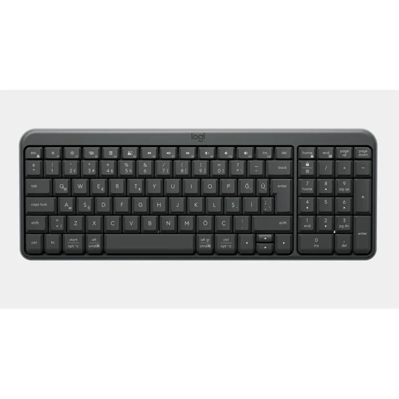LOGITECH K250 TAM BOYUTLU KOMPAKT BLUETOOTH TÜRKÇE Q KLAVYE GRİ 920-013460 - görsel 3