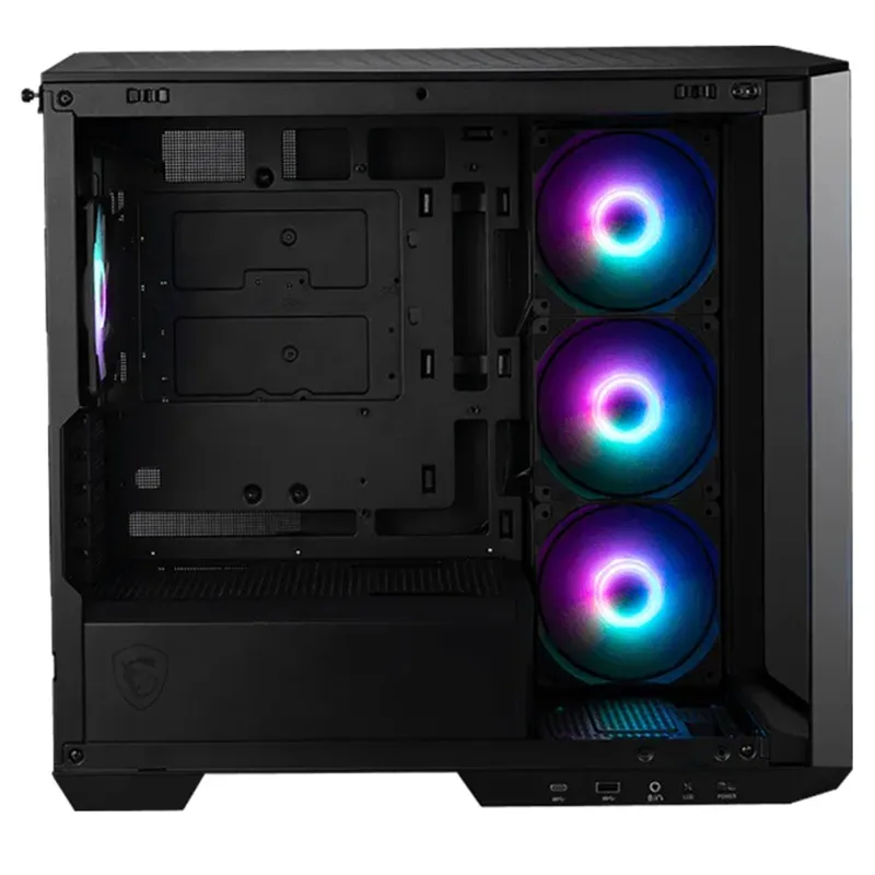 MSI MAG PANO M100R PZ B65 TEMPERLİ CAM 3X120MM 1X120MM ARGB FAN 650W BRONZ PANORAMİK SİYAH KASA - görsel 2
