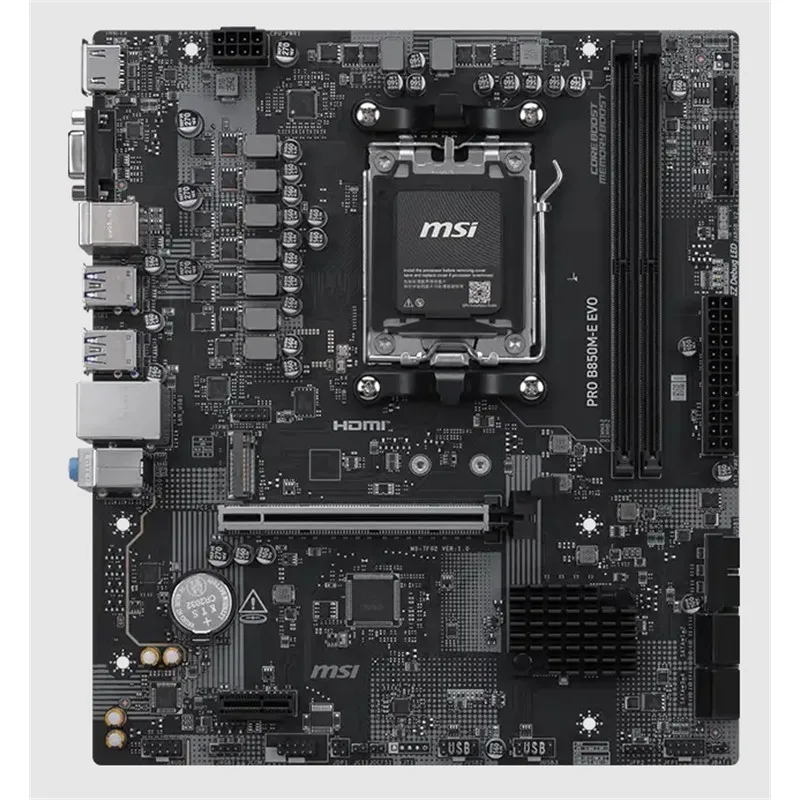 MSI PRO B850M-E EVO DDR5 8200MHZ 1XVGA 1XHDMI 1XM.2 USB MATX AM5 (AMD AM5 9000/8000/7000 SERİLERİ İLE UYUMLU) - görsel 2