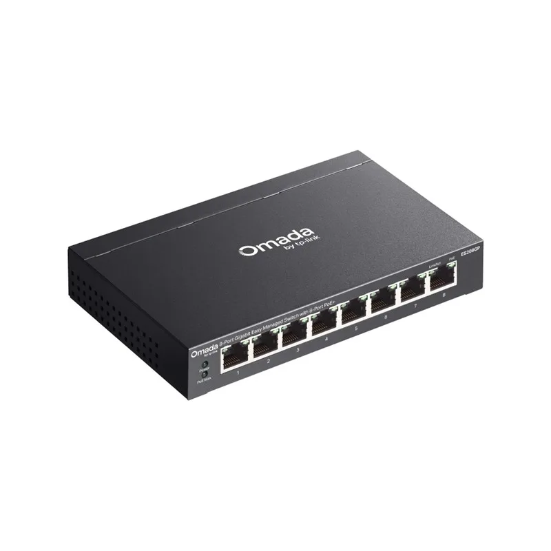 TP-LINK OMADA ES208GP 8 PORT GIGABIT 8 PORT POE 64W YONETİLEBİLİR METAL KASA SWITCH - görsel 3