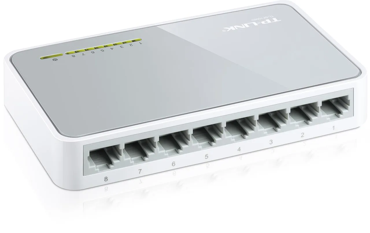 TP-LINK TL-SF1008D 8 PORT 10/100 PLASTİK KASA SWITCH - görsel 3
